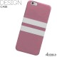 SILICONE ROSE 2 BANDES BLANCHES POUR IPHONE 5/5S