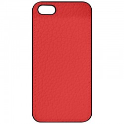 COQUE IPHONE 5,5S,SE ASPECT CUIR ROUGE
