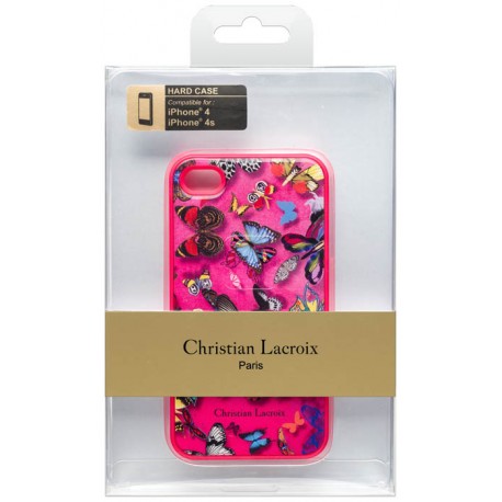 COQUE CHRISTIAN LACROIX IPHONE 4 ET 4S BUTTERFLY PINK