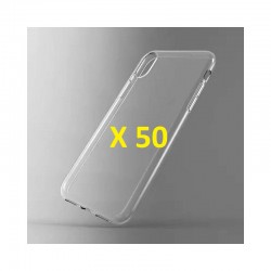 PACK DE 50 COQUES SILICONE IPHONE X CRYSTAL CLEAR TRANSPARENT
