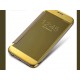 FLIP COVER POUR SAMSUNG S9 GOLD EFFET METAL