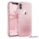 COQUE IPHONE X SILICONE PAILLETTES ROSE